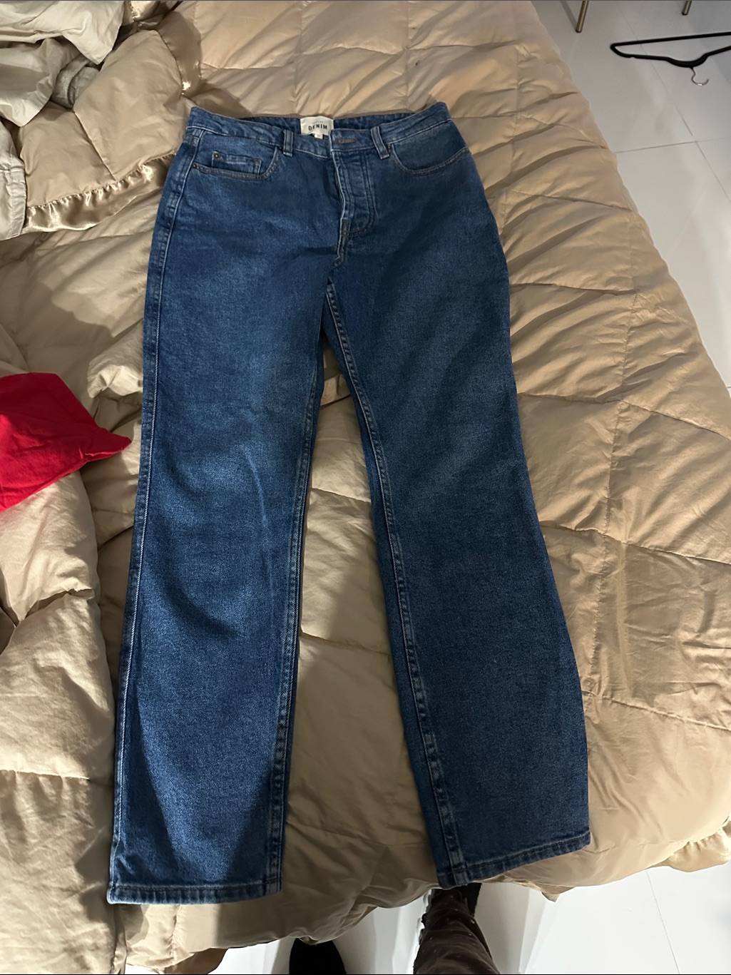 Sezane Dark Blue Straight-Leg Jeans